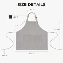 Syntus 2 Pack Adjustable Bib Apron Waterdrop Resistant With 2 Pockets Cooking Kitchen Aprons For Women Men Chef - Màu sắc - Xem 2