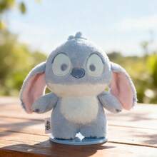 Miniso 史迪奇蓝色渐变毛绒磁性玩偶，柔软毛绒材质，二合一包包挂饰和桌面磁性摆件（1个） - 藍色 - 查看 3