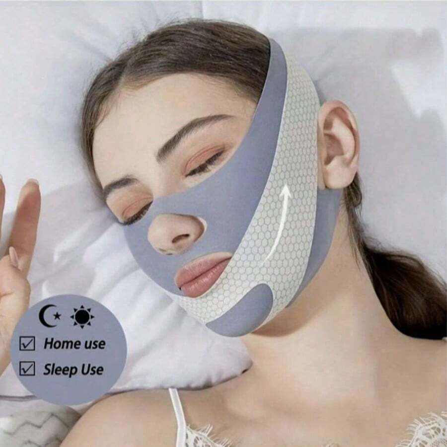 Facial Bandage – V-Face Mask, Full-Face Lifting Tool (Non-Lifting & Non-Tightening), Anti-Sagging Face Sculpting Mask For Chin - Multicolor - View 1