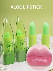 1支保湿润唇膏，唇霜，滋养唇部护理，保湿，保持双唇柔软亮泽，护肤，芦荟润唇膏，防止干燥和皲裂，提亮唇色 - 彩色 - 查看 2
