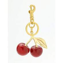 1pc Unisex Crystal Cherry Key Chain, Fashion Cherry Bag Pendant, Couples/Best Friend Gift Car Accessories Bag Charm Backpack For School Cute Goth Y2k - Đỏ - Xem 2
