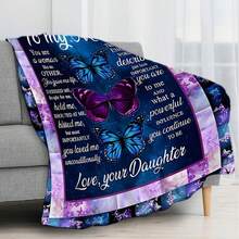 Give A Blanket As A Gift To The Most Beautiful And Charming Mother,Super Soft Flannel Printed  Blanket,As Birthday Gifts, Family, Wedding, Souvenir Blankets, Polyester Blankets Suitable For All Seasons, Washable, Machine Washable, Lightweight, Breathable, Comfortable, Warm, Unique, 280gsm For Him, Her Personalized Ideal Gifts For Her,  Family, Perfect Nap, Camping, Travel, Home, Daily Life, Office Decoration, Birthday, Anniversary, Valentine's Day, Thanksgiving, Christmas, Halloween, Mother's Day,  Wedding, New Year Gifts ,Sofa,Bed,Car,Bedroom,Living Room,Office,  Outdoor Camping, Beach,Wall Decoration - Nhiều màu 9 - Xem 5