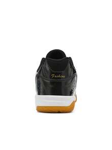 1 Pair Men's Solid Color Contrast Lace-Up Tennis/Racket Sports Shoes, Lightweight Breathable Non-Slip Supportive For Outdoor Gym Wear, All Season