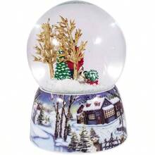 5.5 inchH With Dog Globe 100mm Wind Plays Over River And Through Woods by - transparente - Ver 4