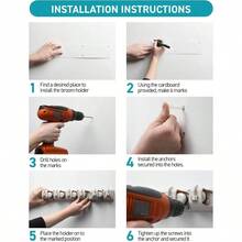 - Mop and Broom Holder, 5 Position with 6 Hooks Garage Storage Holds to 11 Tools, Storage Solutions Broom Holders, Garage Storage Systems Broom Organizer Garage Shelving Ideas - 5 posiciones + Blanco roto o gris - Ver 6