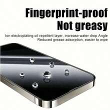 1片一键安装防窥隐私钢化玻璃膜，兼容 16/17/15/XR/XS/11/12/13/14/XS Max/Pro/Pro Max/Plus/15/16/15Plus/15Pro/15Pro Max/16Plus/16Pro/16 Pro Max，屏幕保护必备品，适用于日常、办公、家庭使用。手机屏幕保护膜，手机配件，隐私屏幕保护膜，防水、防震、防摔、防刮。 - 黑色 - 查看 4