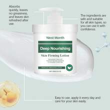 Shea Butter Moisturizing Body Cream, Firming Body Cream, Lightweight & Non-Greasy Moisturizing Body Lotion - Green and White - View 4