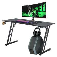 Gaming Desk 120 X 60 Cm, Computer Table With Headphone Holder And Cup Holder, Stable PC Desk And Workspace - Black - View 10