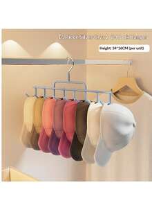 1pc Space-Saving Hat Rack, Beige And Gray Color, Organic Material Wardrobe Hanging Hook Rack, Can Hold 8 Hats/Vests/Scarves, Multi-Functional Hanging Storage Rack, Suitable For Dorm/Bedroom, Practical Home Organization Solution, Perfect Mother's Day Gift For Organizing Enthusiasts - Multicolor - View 8