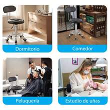 Silla moderna de estilo francés con respaldo reclinable manual, 1 unidad. Silla de comedor resistente de piel sintética, estructura robusta para restaurantes, cafeterías y hoteles. Fácil de limpiar, contemporánea, para uso comercial (compatible con suelos duros) - Negro - Ver 10