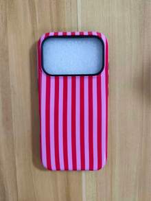 2-In-1 (Double Layer) Phone Case. Classic Line Design, Pink Background With Red Line Phone Case, Magnetic Film 2-In-1 Compatible With Apple, Cute, Durable, Unique, Suitable For Christmas, New Year, Festival, Holiday Gifts For Women, Compatible With IPhone 17, 17 Pro Max, 17 Pro, 17 Air, 16, 16 Pro, 16 Pro Max, 15, 15 Plus, 15 Pro Max, 15 Pro, 14, 14 Pro, 14 Pro Max, 14 Plus, 13, 13 Pro Max, 13 Pro, And More. - Multicolor - View 23