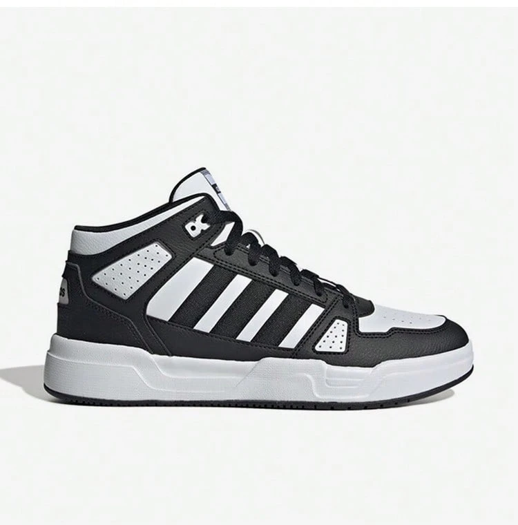 Adidas 男子新款LITEBALLER高筒運動休閒板鞋 - 黑與白 - 查看 1