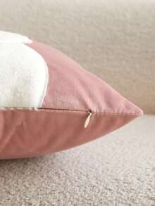 1个复活节兔子3D刺绣毛绒抱枕套，适用于客厅、卧室、派对等各种场合，四季皆宜