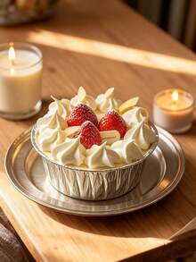 50Pcs Disposable Tin Foil Heart-Shaped Egg Tart Stands - 7.4*2cm Mini Heart Egg Tart Molds, Thickened Smooth Tin Foil Tart Trays, Oven- Non-Stick Baking Molds, Perfect For Pies/Milk Omelets/Puddings/Cupcakes/Small Desserts, Essential Baking Supplies For Home Kitchen & Party ﻿ - Silver Heart - View 15