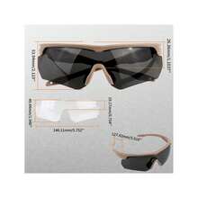 Gafas de tiro resistentes al viento, protección UV, gafas de moto HD, ajuste cómodo para ciclismo - Caqui - Ver 5