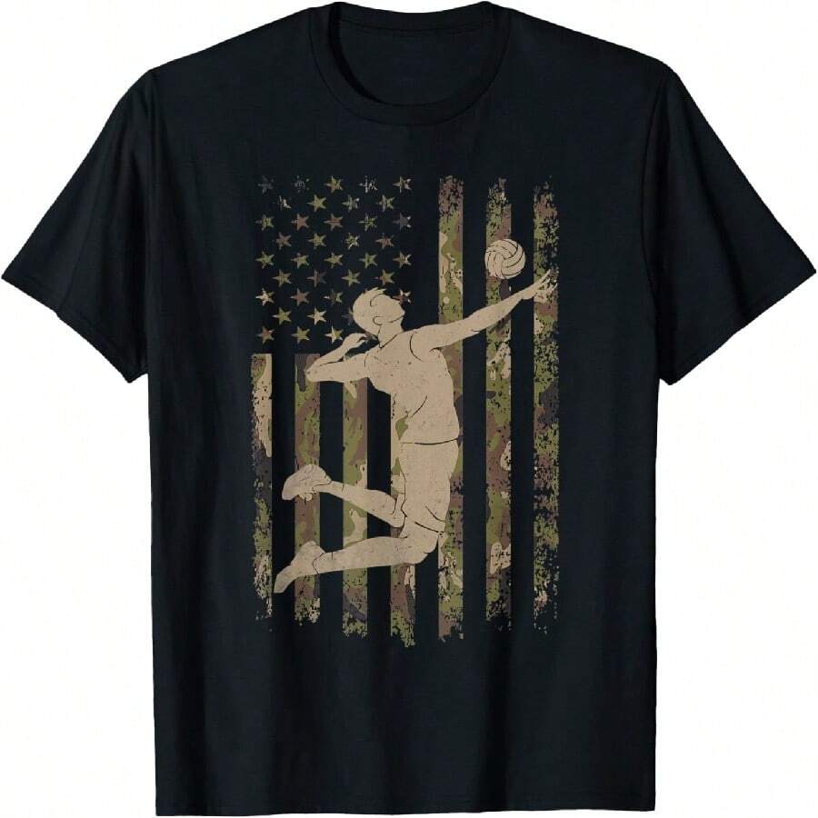 USA Camo T-Shirt.Jpg - Black - View 1