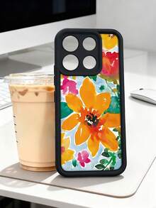 1 pieza funda de teléfono con diseño de flores en acuarela en colores vibrantes sobre fondo claro, estilo artístico y fresco ideal para amantes de la primavera y lo creativo, TPU suave, protección completa antiimpacto y antideslizante, compatible con iPhone17 ProMax/16/15/14/13/12/11/Plus/Pro/ProMax, compatible con Galaxy A34/A35/A54/A55, Galaxy S20/S21/S22/S23/S24/S25 Ultra/Plus, compatible con Galaxy/Redmi/Honor/OPPO/ViVo - Burdeos - Ver 3