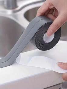 1Roll White Waterproof And Mildew-Proof Tape, Self-Adhesive Sealing Strip, Tape Caulk Strip, Caulk Sticker, Waterproof Caulking Sealing Tape, Waterproof Wall Sink Edge Gap Sticker, Cleaning Supplies, Household Gadgets, Christmas Supplies - Grey - View 7