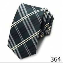 AlanKing 1pc Striped Necktie, Suitable For Business, Formal Events, And Daily Suit Wear - Color Mixing - View 6