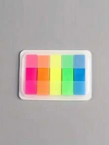 5pcs Set Morandi Semi-Transparent Sticky Notes, 500 Sheets Transparent Self-Adhesive Memo Pads, Writing Classification Marker Notes, Best Gift Choice - Multicolor - View 1