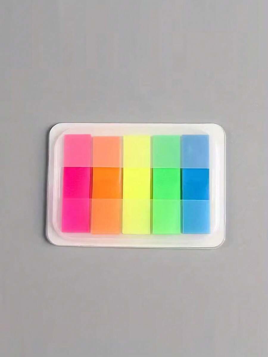 5pcs Set Morandi Semi-Transparent Sticky Notes, 500 Sheets Transparent Self-Adhesive Memo Pads, Writing Classification Marker Notes, Best Gift Choice - Multicolor - View 1
