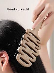 Cepillo de pelo de cerdas de jabalí con 100 agujeros en forma de piña, cepillo de piña de cerdas de jabalí esponjoso, peine de masaje para el cuero cabelludo - Multicolor - Ver 4