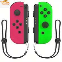 Upgraded Switch Controllers Replacement For Switch/OLED/Lite, Switch Controller For Switch Controller,Switch Controllers Support/Screenshot/Wake-Up/Motion Control/Dual Vibration.Essential For Gamers, A Great Christmas Gift - Rope Red Green - View 1