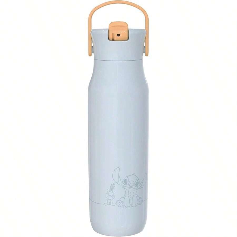 SLAWDisney Lilo And Stitch Harmony Water Bottle For Travel Or At Home 32oz Stainless Steel Is Leak-Proof When Closed And Vacuum Insulated With Straw Lid Carry Handle And 3D Artwork - 迪士尼<星際寶貝> - 查看 1