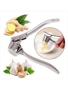 1Pc Heavy Duty Garlic Press, Professional Garlic Crusher And Mincer, Ergonomic Garlic Crush Tool With Easy Squeeze Handle, Kitchen Gadgets, Ginger Press, Vegetable Chopper, Essential Kitchen Accessories, Perfect For Halloween, Thanksgiving, Christmas Cooking. - Multicolor - View 5