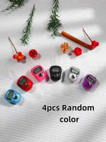 Digital Finger Counter With Rhinestones, Electronic Digital Display, Manual Click Counter, Handheld Counting Counter For Knitting, Golf, Fishing, School Sports Events, Festival Gift - Multicolor - View 18