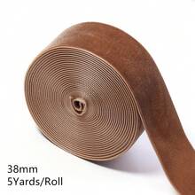 6-38mm 1 Roll Brown Single-Sided Velvet Ribbon, Christmas Ribbon, Jewelry Display Packaging, Flower Gift Wrapping, Bows, DIY Party Decoration - Brown - View 12