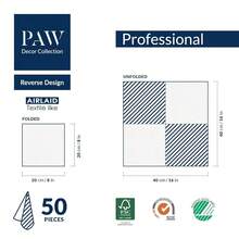 PAW - 50 Pieces Linen-Feel Paper Napkins 16inch X 16inch, Disposable Cloth-Like Napkins With Reverse Gold Lace Design, Dinner Napkins For Party, Wedding, Christmas,DinnerNapkins,ReverseRoyalLaceGold-White - ReverseRoyalLace金色-白色 - 查看 9