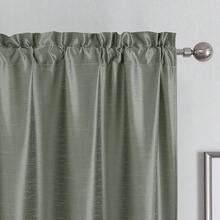 Chyhomenyc Uptown Sage Green Faux Silk Curtains 72 Inch Length 2 Panels For Bedroom, Room Darkening Shiny Sage Green Soft Fabric Rod Pocket Window Drapes For Living Room, Each 40x72 Inches, 6 FT,SageGreen40inchWx72inchLPackof2 - 鼠尾草綠40吋寬x72吋長2個裝 - 查看 1