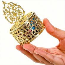 12个装糖果礼盒，迷你糖果盒，金色盖子，塑料材质，适合婚礼、派对、巧克力糖果等场合。 - 金色 - 查看 12