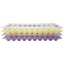 Plasvic. Juego de 4 bandejas de plástico, para cubitos de hielo. Bandejas para hielo: 10 cavidades c/u.(default) - Multicolor - Ver 5