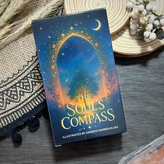 80张灵魂罗盘神谕卡，冥想塔罗牌，占卜算命游戏，卡牌游戏，正念礼物，12*7厘米