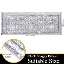 Hallway Runner Rug Vintage Shaggy Soft Laundry Rug 2' X 6' Non Slip Boho Entryway Runner Mat Grey Washable Farmhouse Kitchen Area Carpet Runner For Bathroom Entryway And Bedroom - 灰色 - 查看 2