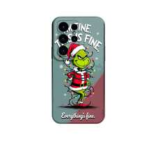 1PC Phone Case ,   Christmas Santa Lights Text , Stylish Phone Case, Phone Decoration, All-around Lens Protection, Creative Small Gift, Funny Gift for Boys and Girls - Negro - Ver 7
