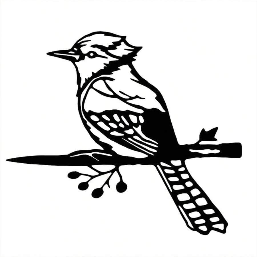 Metal Bird Garden Decor - Bird Plaques Outdoor Art, Patio & Backyard Decorations - Garden Gifts For Women - Multicolor - View 1