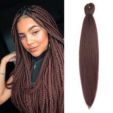 Braiding Hair Pre Stretched 26Inch Pre-Stretched Braiding Hair EZ Braid Yaki Texture Nthetic Hair Extensions For Crochet Box Braids - Multicolor - View 16