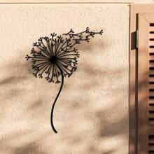 1pc Oversized Dandelion Metal Wall Decoration, Can Be Hung Directly-Black And Gold Sculpture With Large Leaf Branches-Heavy Iron Structure-Interior/Decoration Suitable For Living Room, Balcony, Garden-Housewarming Gift-Modern Farmhouse, Minimalist, Bohemian Style Decoration-Easy Installation With Glue/Screws-Durable Metal Art-Elegant Black And Gold Design Wall Decoration - 彩色 - 查看 5