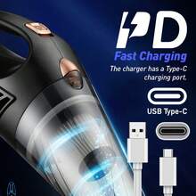 Easypie Selection 1 pieza Aspiradora de coche de alta potencia de 90W - Portátil, de alta potencia, aspiradora de mano con cable de alimentación extra largo y bolsa de aspiración - Kit de accesorios de limpieza del interior del coche, mejor regalo para amigos, graduación, vuelta al colegio, decoración navideña, San Valentín, padres, Halloween, Acción de Gracias, personalizado, cumpleaños, Año Nuevo