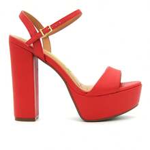 Vizzano 6282.455 Women's Casual Platform Sandal With Chunky Heel - Đỏ - Xem 1