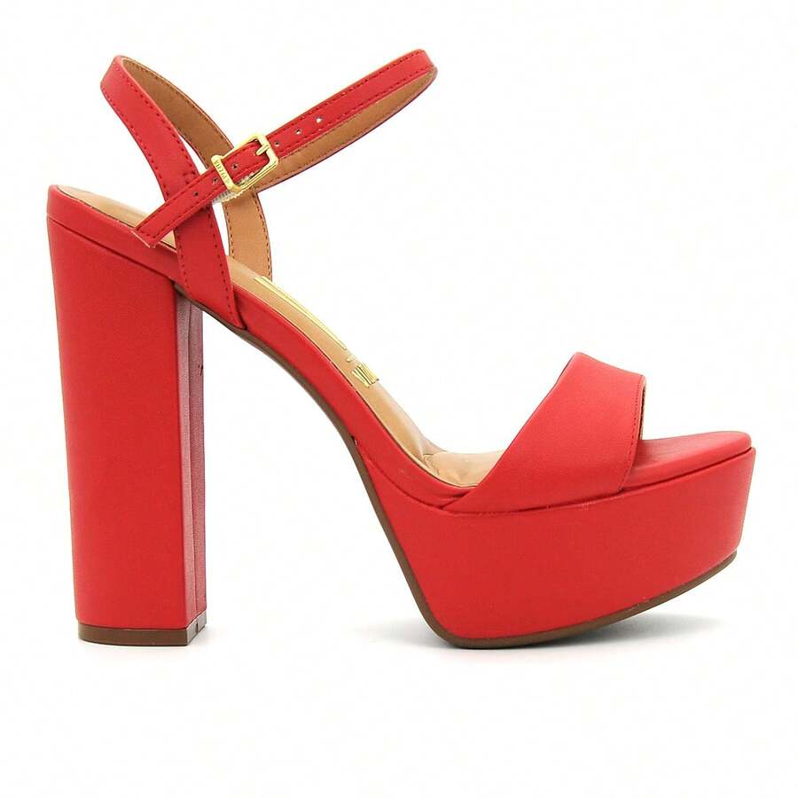 Vizzano 6282.455 Women's Casual Platform Sandal With Chunky Heel - Đỏ - Xem 1