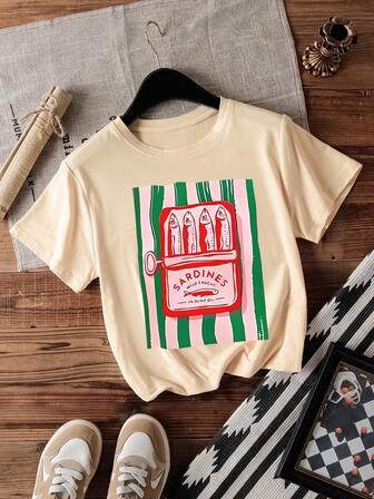 Camiseta de manga corta de talla grande, de unicolor, versátil e informal