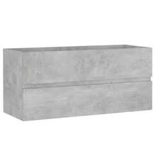 Mueble bajo fregadero vidaXL, gris hormigón, 100x38,5x45 cm, madera de ingeniería. - Marrón - Ver 2