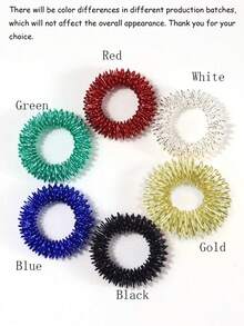 5/15/20 Stücke bunte Akupressur-Fingermassage-Ringe, Fingermassagegerät, Massagering für Fingerspitzen, Stressabbau, Federdesign, ideales Handmassage-Werkzeug als Geschenk, Massagezubehör - Verschiedenfarbig - Übersicht 10