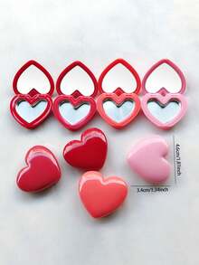 1 Pc 3-In-1 Multifunctional Mini Portable Hollow Makeup Palette With Mirror For Eyes, Lips And Cheeks, Eyeshadow Lipstick Palette Cosmetic Palette Empty Cosmetic Container, Valentine's Day Gift For Teens, Girls Or Women, Suitable For Festivals, Parties And Daily Use, Christmas, Winter, Pink, Graduation