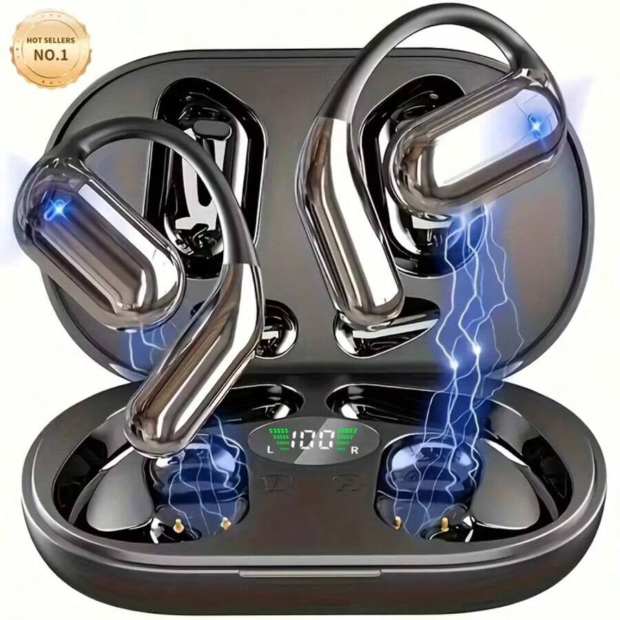 AI骨传导翻译耳机，支持144种语言实时翻译，蓝牙6.1外置耳机，HiFi音质，LED显示屏，超长待机，6麦克风降噪，无线智能耳机，低音浑厚，高清通话，兼容智能手机、平板电脑、笔记本电脑、智能家居/办公设备，商务、旅行、游戏、健身的理想之选。