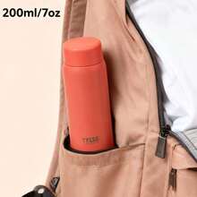 TYESO 1 Piece Mini Pocket Thermal Mug, Stainless Steel, Portable Travel Mug, Back To School, 200ml/7oz Stainless Steel Tea Cup, New Stylish Water Bottle, Mini Portable Car Cup - 紅色的 - 查看 4